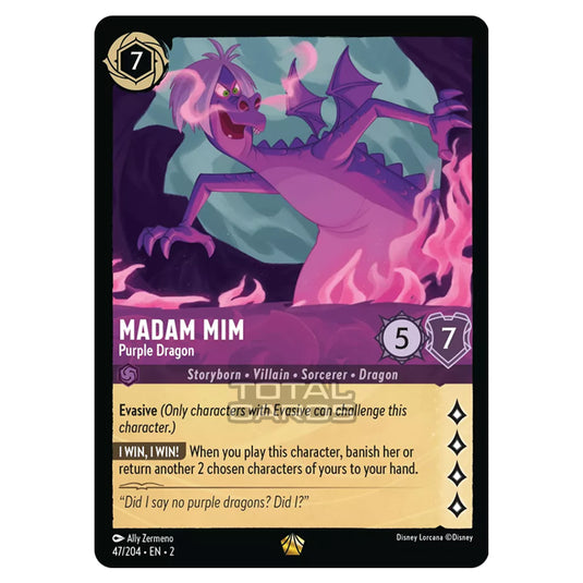 Lorcana - Rise of the Floodborn - Madam Mim - Purple Dragon (Legendary) - 047/204