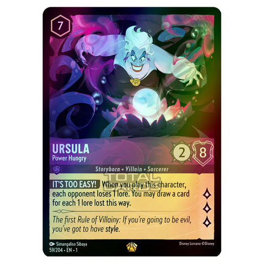 Lorcana - The First Chapter - Ursula - Power Hungry (Legendary) - 59/204 (Foil)