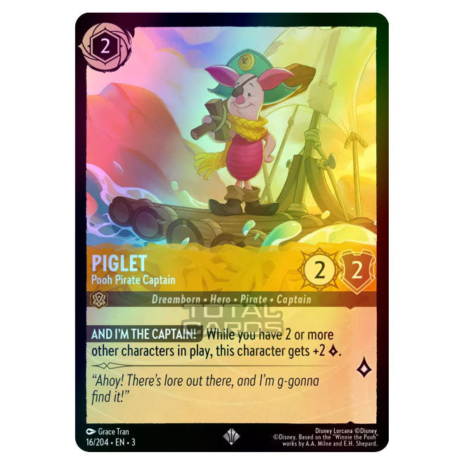 piglet lorcana card Lorcana - Into the Inklands - Piglet - Pooh Pirate Captain (Super Rare)