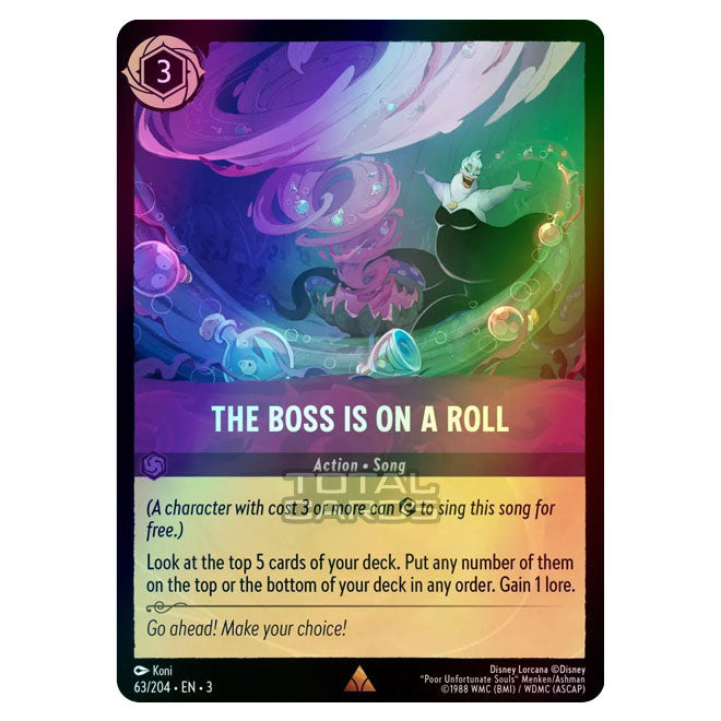 Lorcana - Into the Inklands - The Boss is on a Roll (Rare) - 063/204 ( Lorcana - Into the Inklands - The Boss is on a Roll (Rare) - 063/204 (