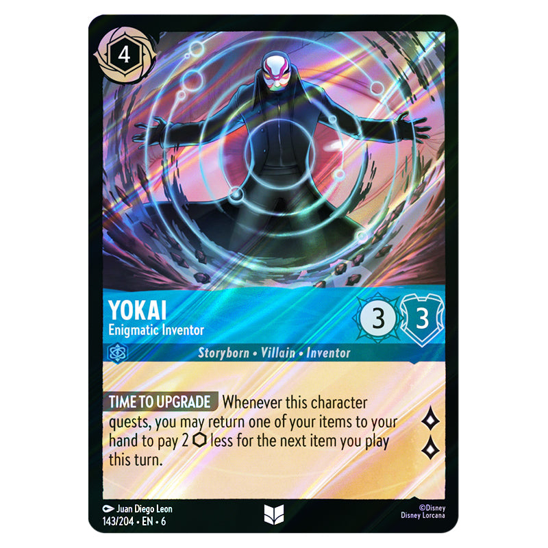 Lorcana - Azurite Sea - Yokai - Enigmatic Inventor (Uncommon) - 143/204 (Foil) Lorcana - Azurite Sea - Yokai - Enigmatic Inventor (Uncommon) - 143/204 (Foil)