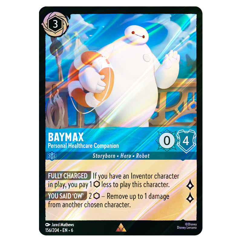 Lorcana - Azurite Sea - Baymax - Personal Healthcare Companion (Rare) Lorcana - Azurite Sea - Baymax - Personal Healthcare Companion (Rare)