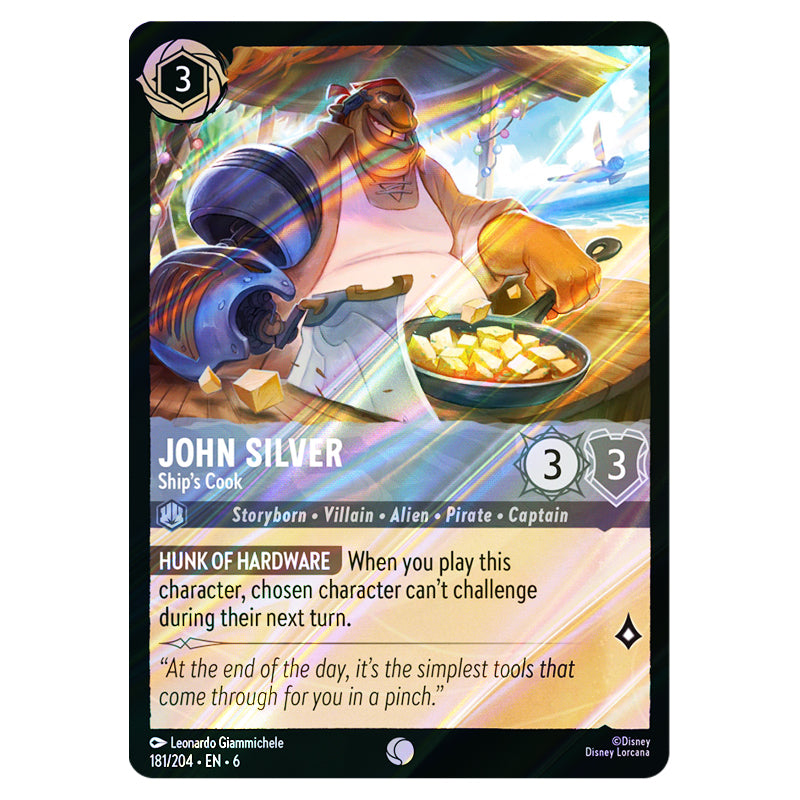 Lorcana - Azurite Sea - John Silver - Ship's Cook (Common) - 181/204 ( Lorcana - Azurite Sea - John Silver - Ship's Cook (Common) - 181/204 (