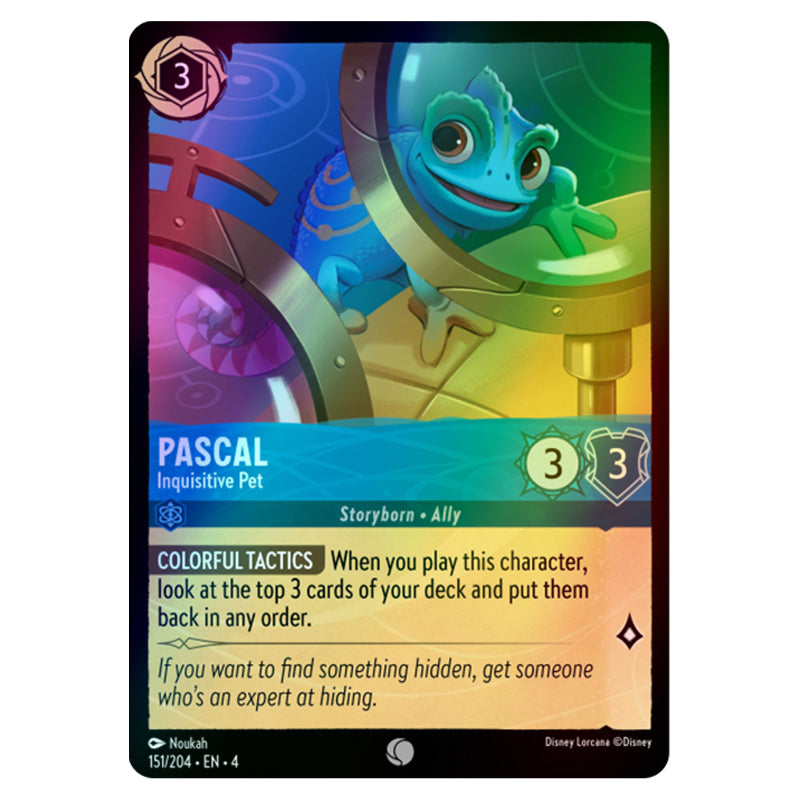 pascal lorcana card How To Use Dual-Ink Cards In Disney 1 Character Version Pascal - Rapunzel's Companion 53/204