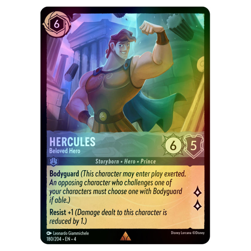 Lorcana - Ursula's Return - Hercules - Beloved Hero (Rare) - 180/204 ( Lorcana - Ursula's Return - Hercules - Beloved Hero (Rare) - 180/204 (