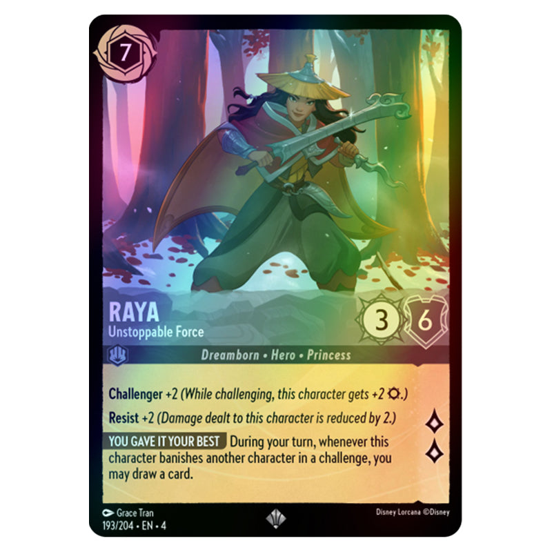 Lorcana - Ursula's Return - Raya - Unstoppable Force (Super Rare) - 19 Lorcana - Ursula's Return - Raya - Unstoppable Force (Super Rare) - 19