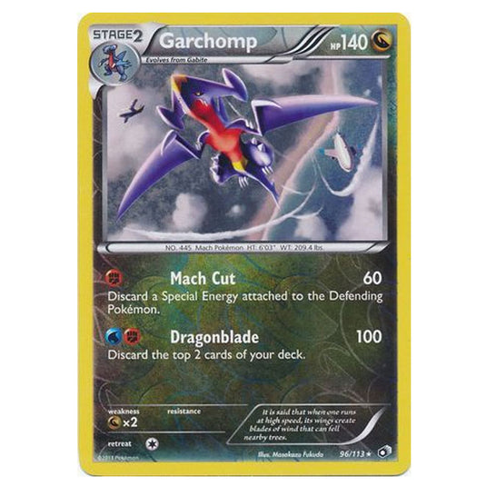 Pokemon - Black & White - Legendary Treasures - (Reverse Holo) Garchomp - 96/113