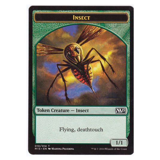 Magic the Gathering - M15 Core Set - Token Creature - Insect 10/14