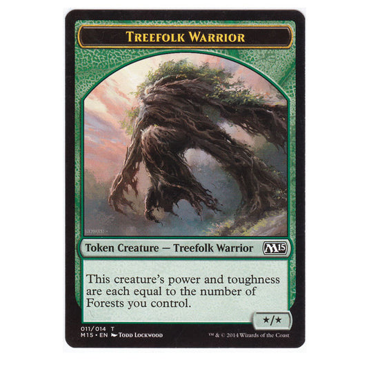 Magic the Gathering - M15 Core Set - Token Creature - Treefolk Warrior 11/14