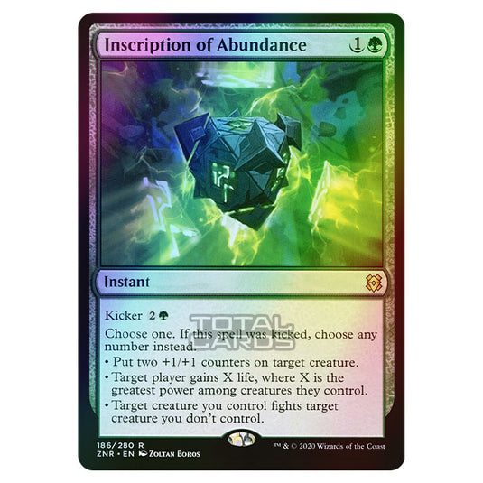 Magic The Gathering - Zendikar Rising - Inscription of Abundance - 186/391 (Foil)