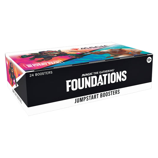 magic the gathering foundations jumpstart booster box closed angled