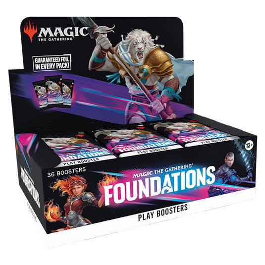 magic the gathering foundations play booster box angled