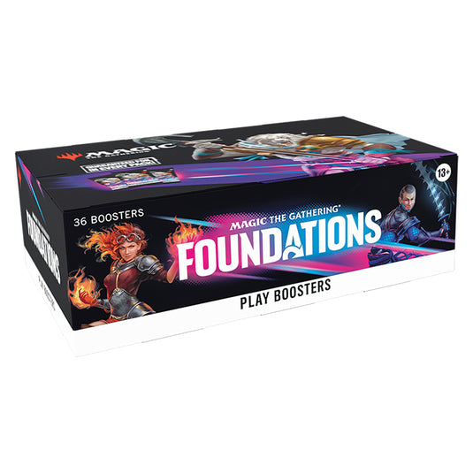 magic the gathering foundations play booster box closed angled