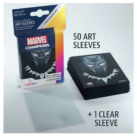 Gamegenic - Marvel Champions Art Sleeves - Black Panther (50+1 Sleeves)