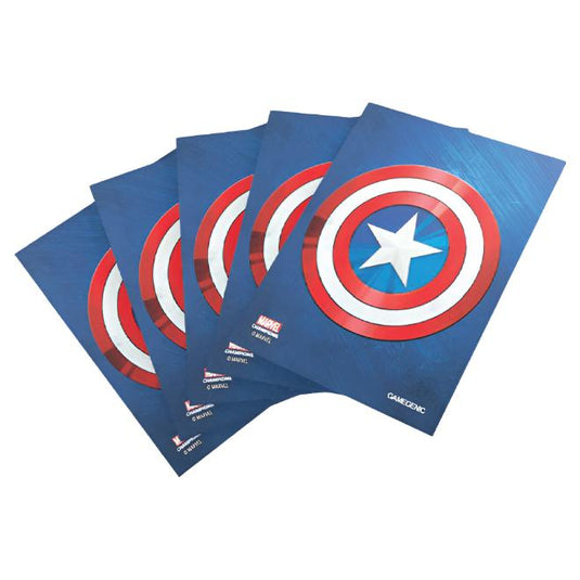 Gamegenic - Marvel Champions Art Sleeves - Captain America (50+1 Sleeves)