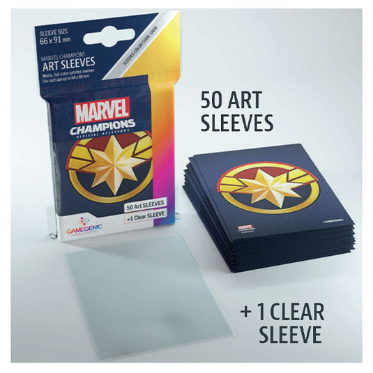 Gamegenic - Marvel Champions Art Sleeves - Captain Marvel (50+1 Sleeves)
