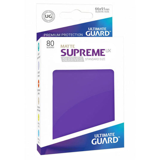 Ultimate Guard - Supreme UX Sleeves Standard Size Matte - Purple (80 Sleeves)