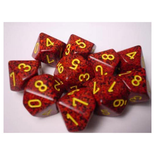 Chessex - Speckled Polyhedral D10 10-Dice Blocks - Mercury