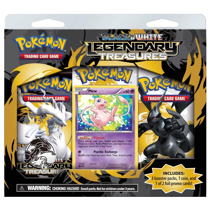 Pokemon - Black & White - Legendary Treasures - 3 Pack Blister - Mew P Pokemon - Black & White - Legendary Treasures - 3 Pack Blister - Mew P