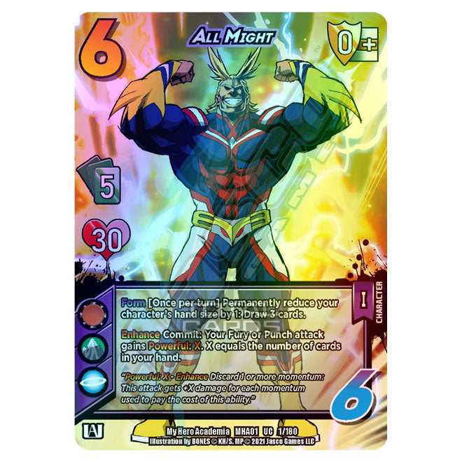 My Hero Academia - Wave 1 - All Might (Extra Rare) 1/180 (Foil) My Hero Academia - Wave 1 - All Might (Extra Rare) 1/180 (Foil)
