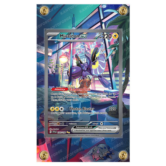 KantoForge - Extended Artwork Protective Card Display Case - Pokemon - Scarlet & Violet - Base Set - Miraidon Ex - 244/198