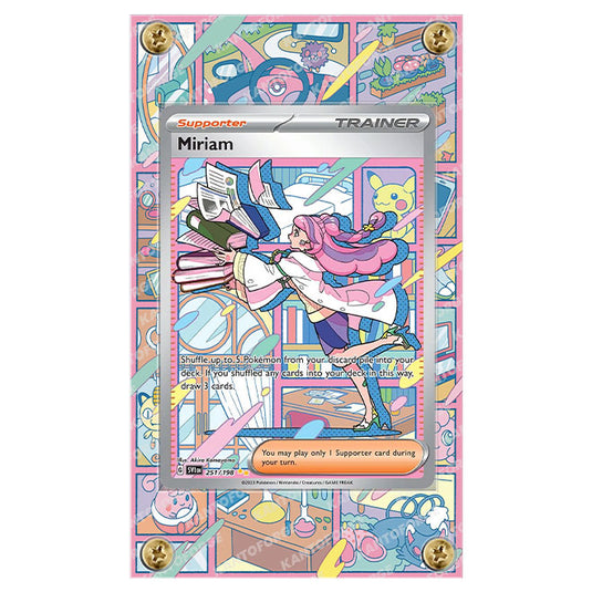 KantoForge - Extended Artwork Protective Card Display Case - Pokemon - Scarlet & Violet - Base Set - Miriam - 251/198