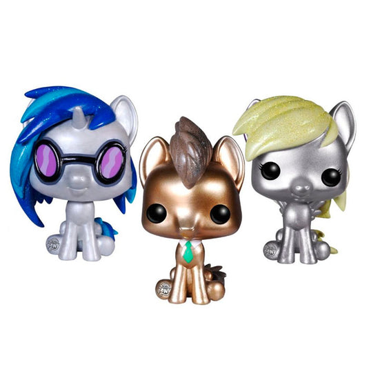 Funko POP! - 3 Pack - My Little Pony - Glitter DJ Pon-3, Dr. Hooves & Derpy 4" Vinyl Figure