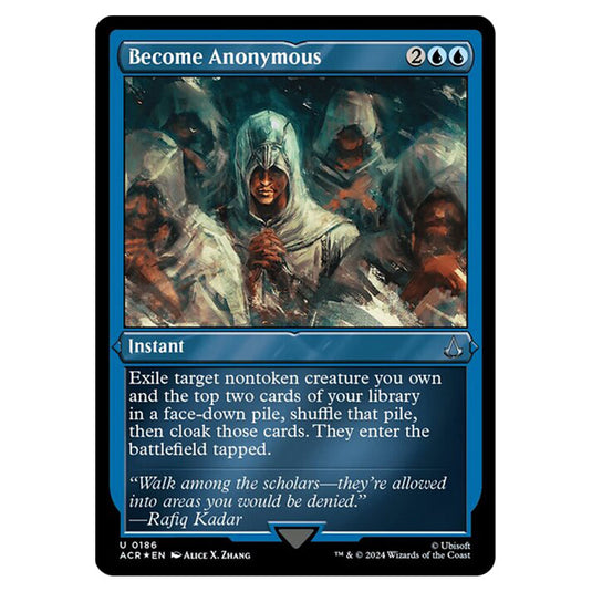 Magic The Gathering - Universes Beyond - Assassin's Creed - Become Anonymous (Etched Foil) - 0186