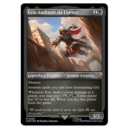 Magic The Gathering - Universes Beyond - Assassin's Creed - Ezio Auditore da Firenze (Etched Foil) - 0203
