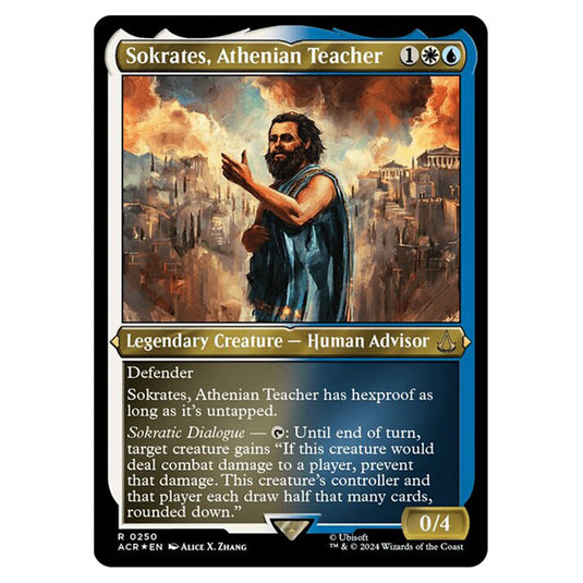Magic The Gathering - Universes Beyond - Assassin's Creed - Sokrates, Athenian Teacher (Etched Foil) - 0250