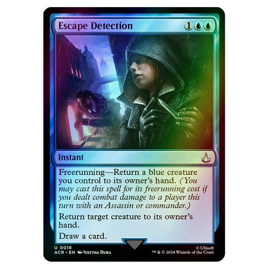 Escape Detection 0018 card from the Magic The Gathering set Universes Beyond - Assassin's Creed
