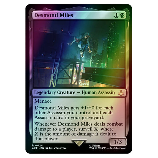 Desmond Miles 0024 card from the Magic The Gathering set Universes Beyond - Assassin's Creed