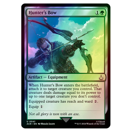 Hunter's Bow 0041 card from the Magic The Gathering set Universes Beyond - Assassin's Creed