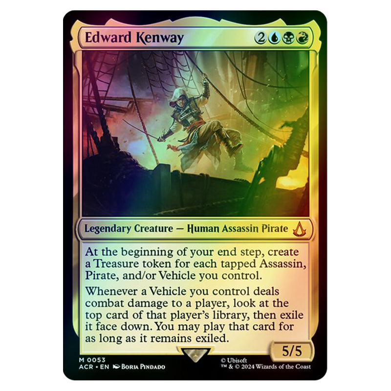 edward kenway mtg card - Full Art Borderless - Custom Cards, Commander, Edh and Cedh High Quality Altered Proxies and/or Vehicle you control Magic The Gathering - Universes