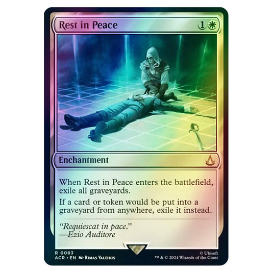 Rest in Peace 0083 card from the Magic The Gathering set Universes Beyond - Assassin's Creed