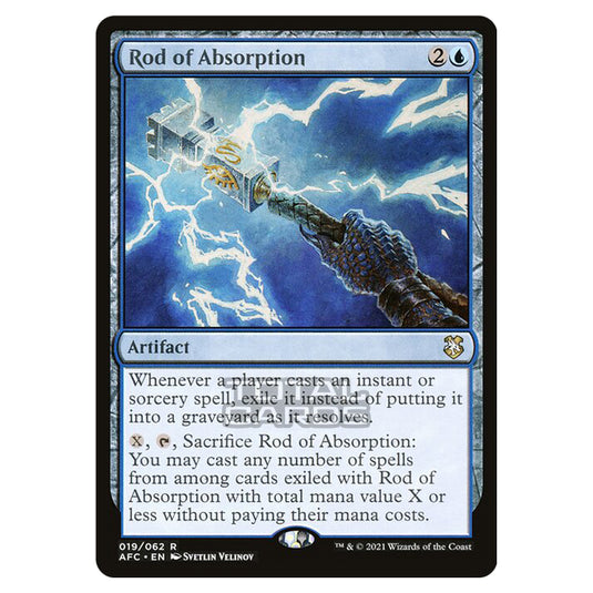 Magic The Gathering - Adventures in the Forgotten Realms - Commander - Rod of Absorption - 19/331