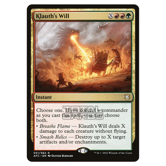 Magic The Gathering - Adventures in the Forgotten Realms - Commander - Klauth's Will - 51/331