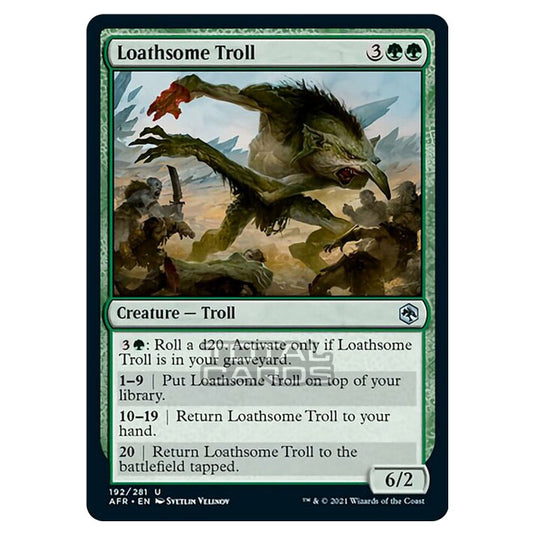 Magic The Gathering - Adventures in the Forgotten Realms - Loathsome Troll - 192/281