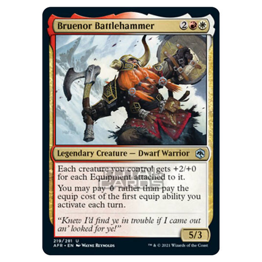 Magic The Gathering - Adventures in the Forgotten Realms - Bruenor Battlehammer - 219/281