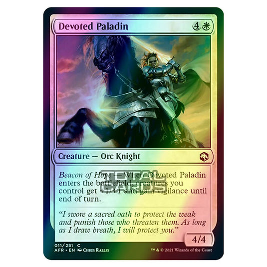 Magic The Gathering - Adventures in the Forgotten Realms - Devoted Paladin - 11/281 (Foil)