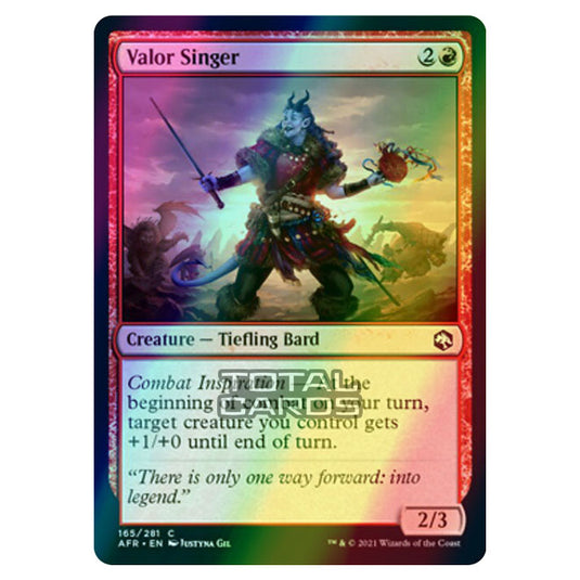 Magic The Gathering - Adventures in the Forgotten Realms - Valor Singer - 165/281 (Foil)