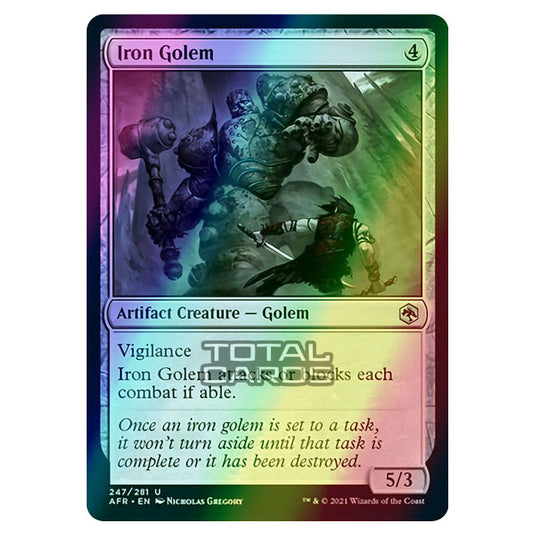 Magic The Gathering - Adventures in the Forgotten Realms - Iron Golem - 247/281 (Foil)