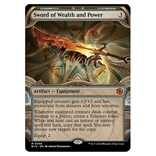 Magic The Gathering - Outlaws of Thunder Junction - The Big Score - Sword of Wealth and Power (Vault Frame) - 0056