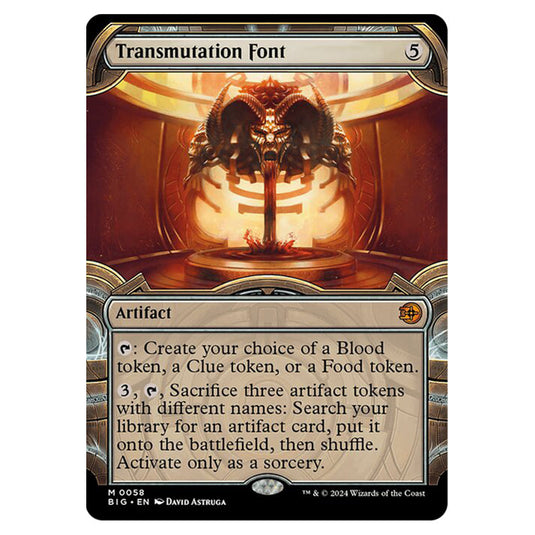 Magic The Gathering - Outlaws of Thunder Junction - The Big Score - Transmutation Font (Vault Frame) - 0058