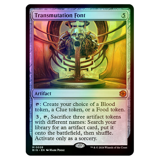 Magic The Gathering - Outlaws of Thunder Junction - The Big Score - Transmutation Font - 0028 (Foil)