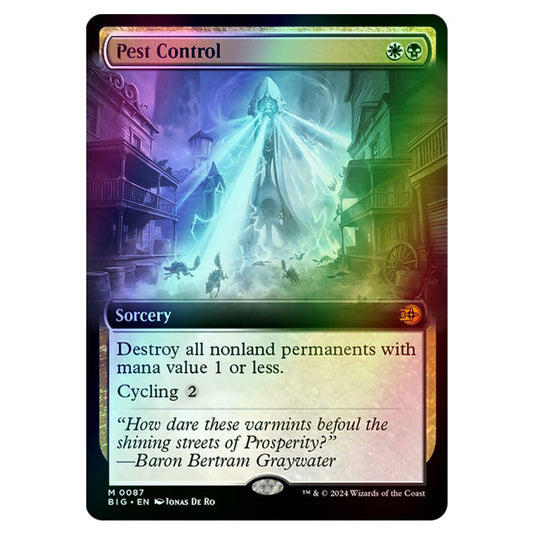 Magic The Gathering - Outlaws of Thunder Junction - The Big Score - Pest Control (Extended Art) - 0087 (Foil)