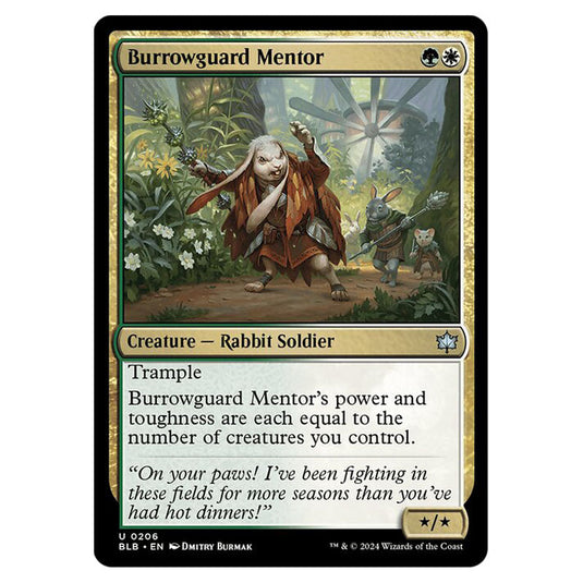Magic The Gathering - Bloomburrow - Burrowguard Mentor - 0206