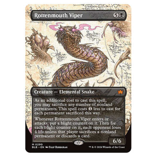 Magic The Gathering - Bloomburrow - Rottenmouth Viper - 0290