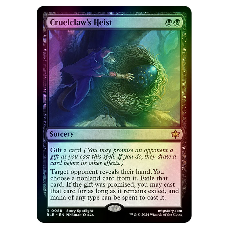 heist cards mtg Magic The Gathering - Bloomburrow - Cruelclaw's Heist
