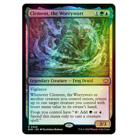 Magic The Gathering - Bloomburrow - Clement, the Worrywort - 0209 (Foil)